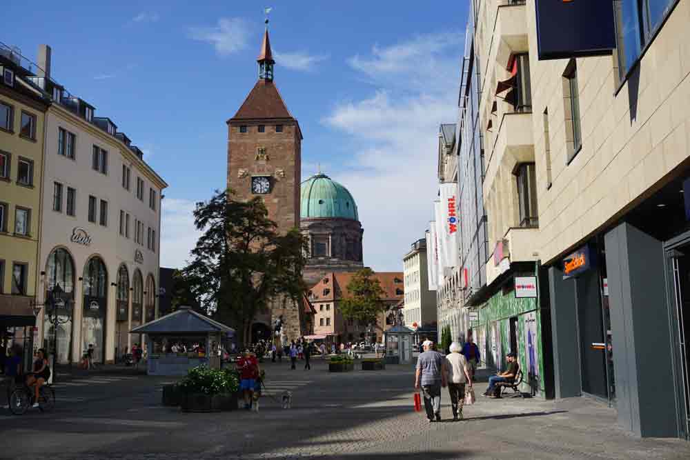 A sunny day in the centre of Nurnberg
