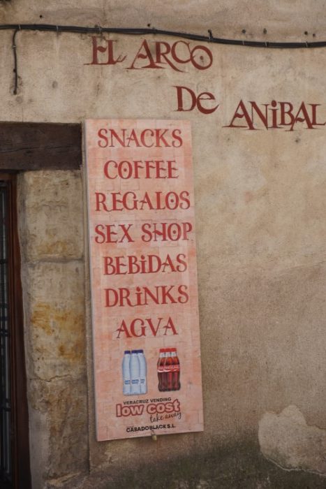 Salamanca shop sign