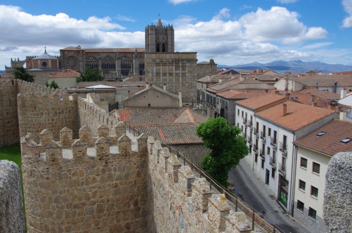 City walls and cathedral of Avila